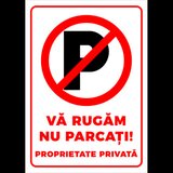 Semn va rugam nu parcati proprietate privata